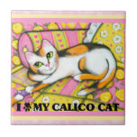 Calico Cat Love CeramicTile / Trivet