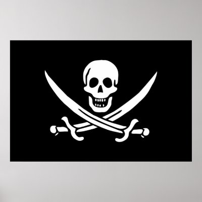 Calico Jack Pirate Flag Print by designs4you