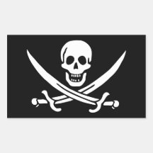 Calico Jack Rectangular Stickers