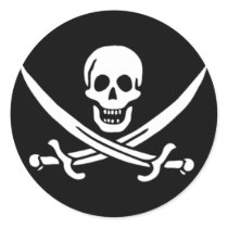 Calico Jack Round Stickers