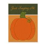 Calico Pumpkin Trio Postcard