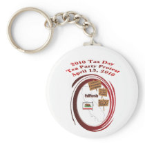 California 2010 Tax Day Tea Party Protest Key Chain
