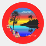 California 2 round stickers