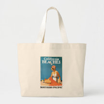 California Beaches Vintage Travel Poster Tote Bag