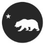 California Bear Round Stickers