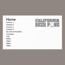 California Beer Pong King business cards