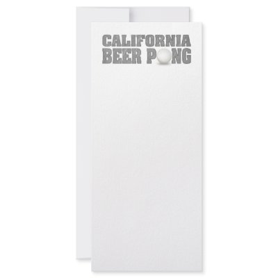 California Beer Pong Personalized Rack Card by Drinking_Shirts