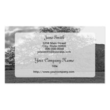 California Black Oak B/W Business Card Template