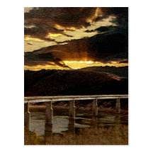 California Bridge Sunrise Post Cards