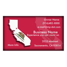 California Business Card Template