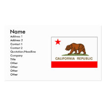 California Flag Business Card