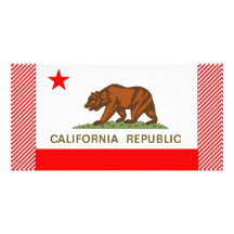 California Flag Photo Card Template