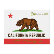 California Flag Postcard