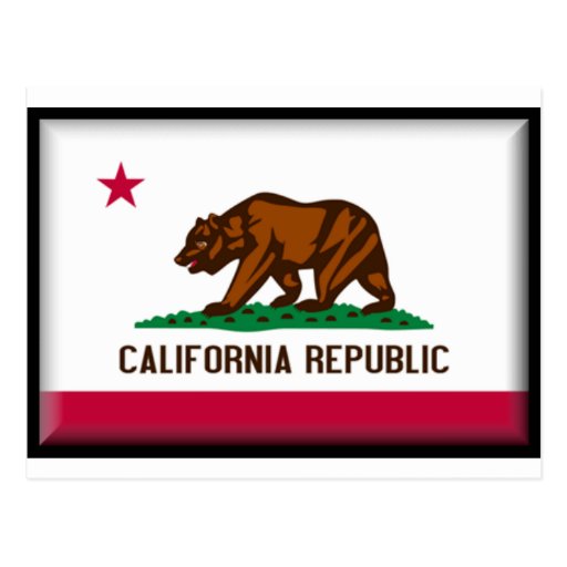 California Flag Postcards