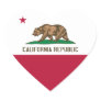 California Flag Heart Sticker