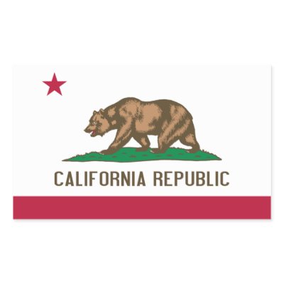 California Flag Rectangle Stickers by souvenirs4you