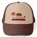 California Flag T-Shirt - Palm Trees & Beach Trucker Hats