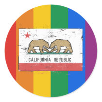California Gay Marriage Flag Stickers