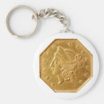 California Gold Fractional Keychain