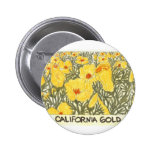 California Gold Pinback Buttons