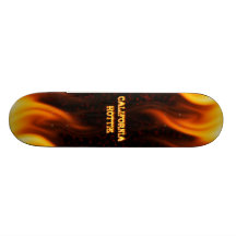 California hottie flames red marble skateboard