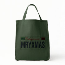 California License Plate Merry Xmas 2011 Canvas Bags