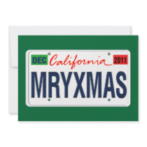 California License Plate Merry Xmas 2011
