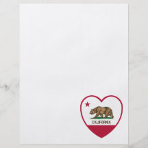 California Love - California Flag Heart Custom Flyer