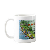 California Map Coffee Mugs
