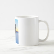 California Palm Tree and Pacific Ocean Sunset Coffee Mug