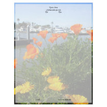 California poppies letterhead design