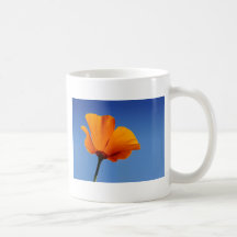 California Poppy Against Blue Sky Coffee Mug
