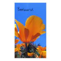 California Poppy Bookmark Business Cards