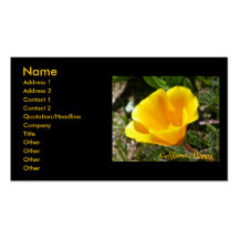 California Poppy Business Card