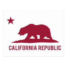 California Republic - Basic - Red Postcards