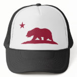 California Republic Bear - Red Mesh Hat
