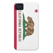 California Republic Bear State Flag iPhone 4 Case-Mate Case