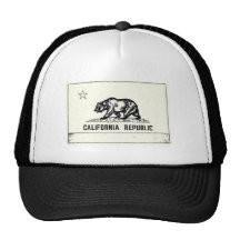 california republic black n white hat