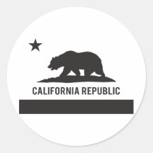 California Republic Flag - Black Sticker