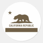 California Republic Flag - Brown Stickers