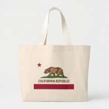 California Republic Flag - Colour Canvas Bags