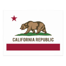 California Republic Flag - Colour Post Cards