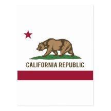 California Republic Flag - Colour Postcards