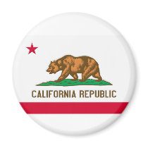 California Republic State Flag Refrigerator Magnets