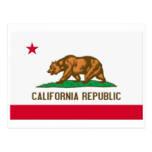 California Republic State Flag Postcard