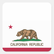 California Republic (State Flag) Square Stickers