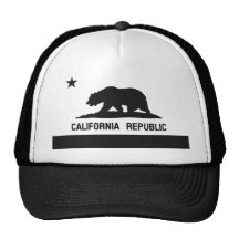 California Republic State Flag Trucker Hat (black)