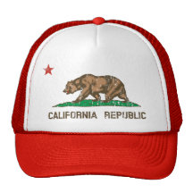 California Republic State Flag Trucker Hat (faded)