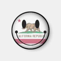 California Smiley Refrigerator Magnet