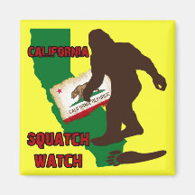 California Squatch Watch Fridge Magnets